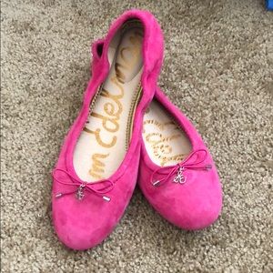 Sam Edelman pink suede flats